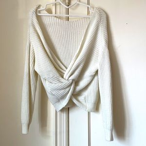 White open back Sweater